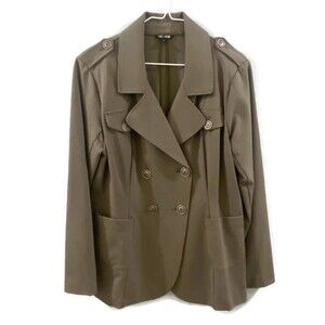 NIC+ZOE Double Breasted Military Jacket - Olive Green PL